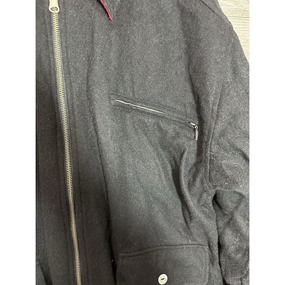 Vtg Marlboro Jacket Medium Red/Black Reversible Barn Wool Heavyweight Pockets - Picture 5 of 14